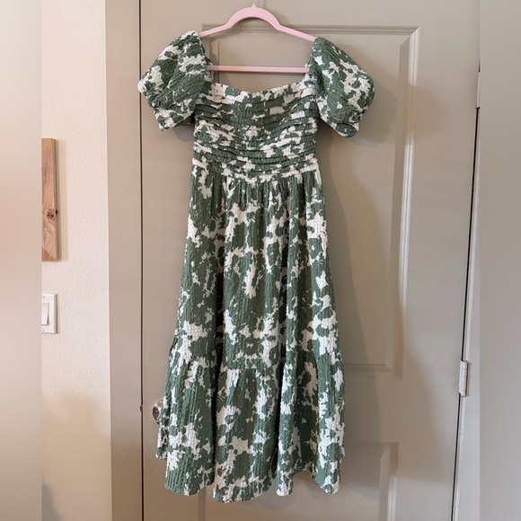 Abercrombie & Fitch NWT Emerson Green Floral Dress - Size S - Picture 2 of 5